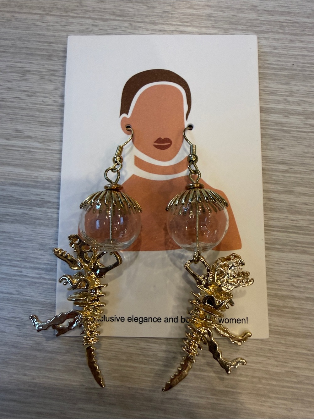 Anthropologie Parachuting T-Rex Earrings